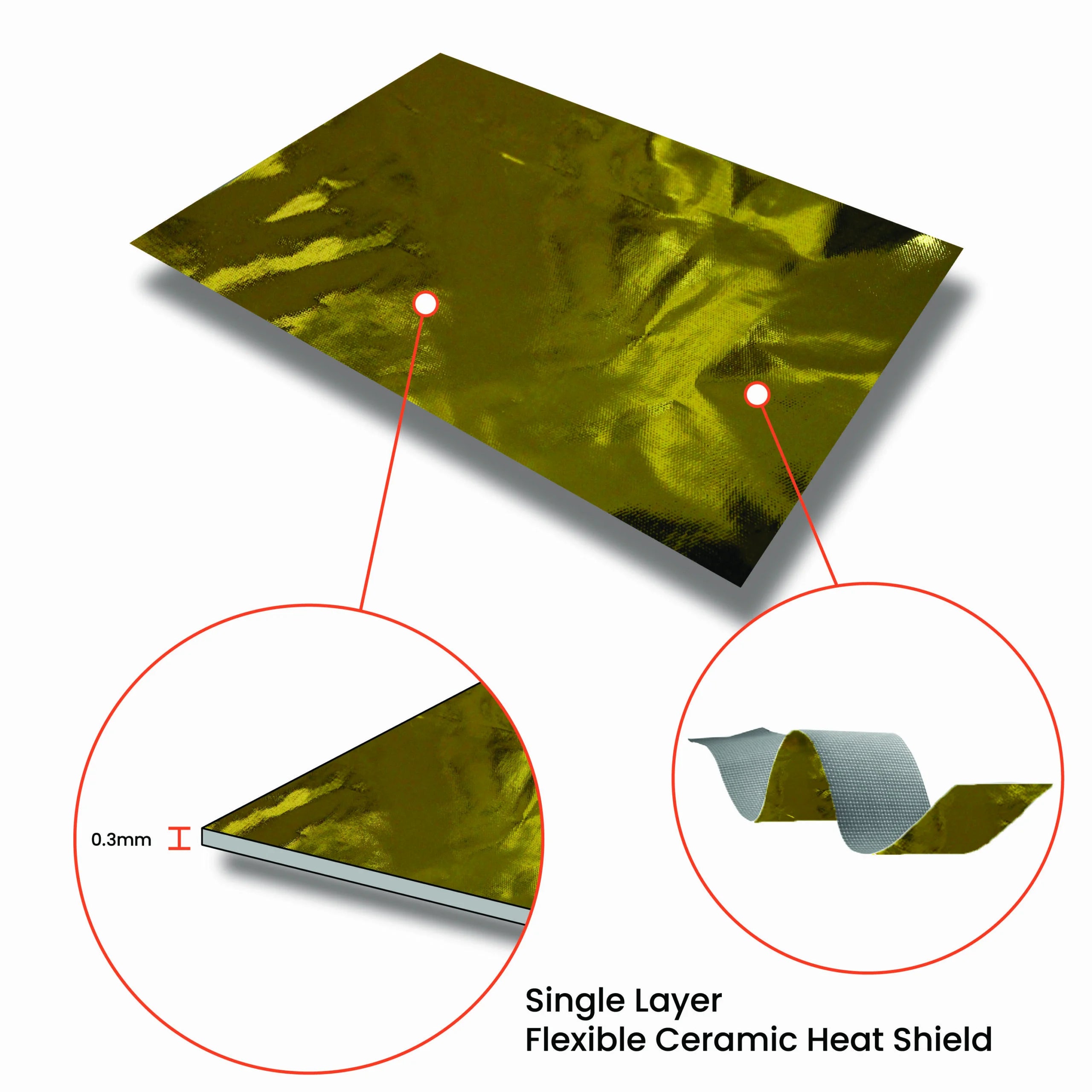 ZircoFlex® FOIL Ultra-Thin Heat Shielding Ceramic Foil | Flexible Aluminium Backed Thermal Barrier | Self-Adhesive